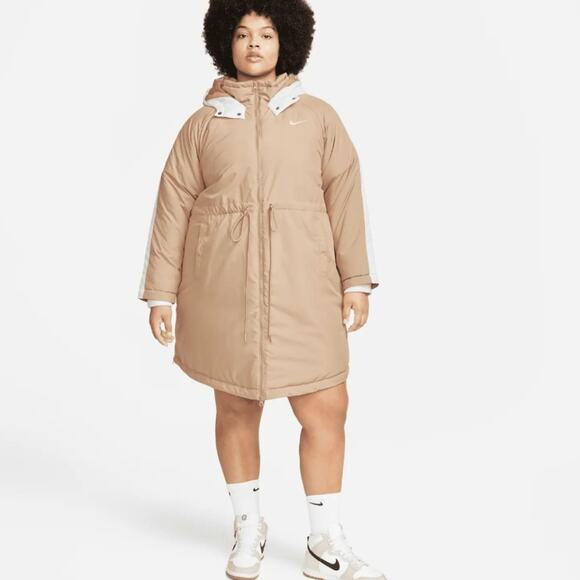 Nike Sportswear Essential Insulated Tan and White Jacket - Picture 2 of 15